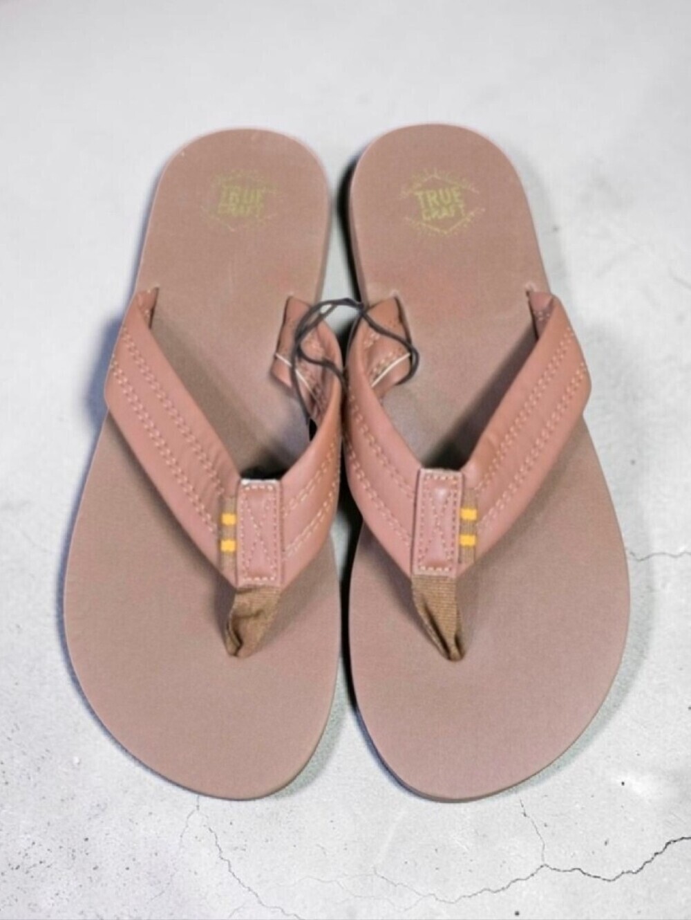 True Craft | Primrose Flat Faux Leather Casual Thong Sandals SIZE LARGE